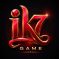 iK7 Game logo with glossy red and gold 3D design